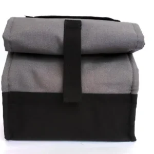 Handmade Grey Cotton Canvas Lunch Bag