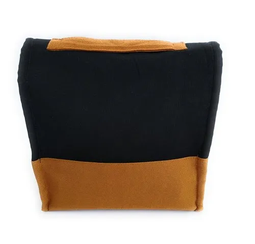 Allforasmile Handmade Plain Blue Camel Cotton Canvas Lunch Bag 1 Plain Blue Camel Cotton Canvas Lunch Bag