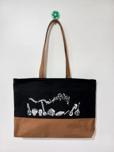 Handmade Duo Tone Cotton Canvas Tote Bags