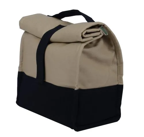 Allforasmile Handmade Beige Cotton Canvas Lunch Bag 2 Allforasmile Handmade Beige Cotton Canvas Lunch Bag - Image 2