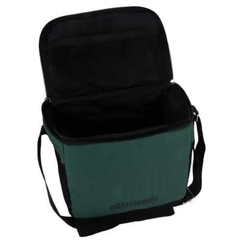 Allforasmile Handmade Dark Green Cotton Canvas Lunch Bag 2 Allforasmile Handmade Dark Green Cotton Canvas Lunch Bag - Image 2