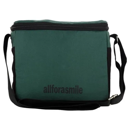 Allforasmile Handmade Dark Green Cotton Canvas Lunch Bag 1 Dark Green Cotton Canvas Lunch Bag