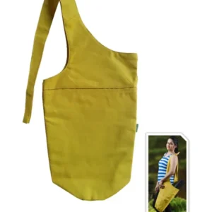 Lemon Yellow Cotton Canvas Yoga Mat Bag