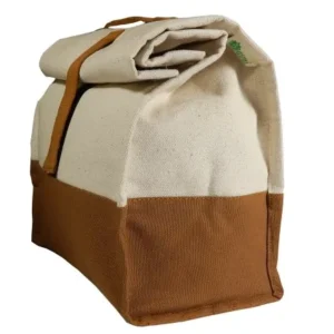 Allforasmile Handmade Camel Cotton Canvas Lunch Bag