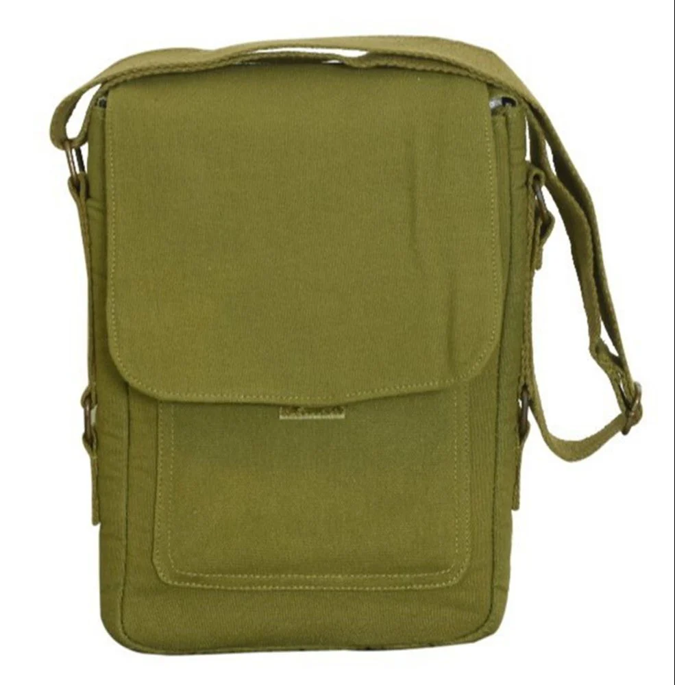 Handmade Olive Green Cotton Canvas iPad Bag 1 Handmade Olive Green Cotton Canvas iPad Bag