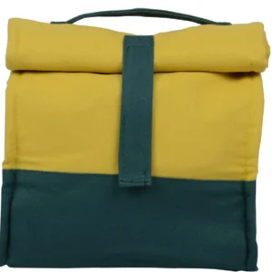 Allforasmile Handmade Plain Lemon Yellow Cotton Canvas Lunch Bag